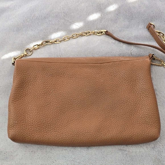 Tory Burch Tan Leather Crossbody Bag with Gold Accents - Picture 7 of 9